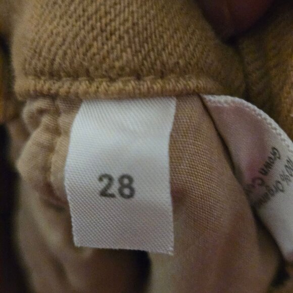 Reformation Evie Pants Butterscotch Paperbag Belted Ankle Organic Cotton Size28 - Picture 11 of 12